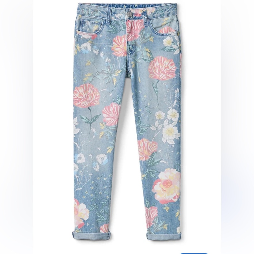 Gap Girls Girlfriend Floral Jeans